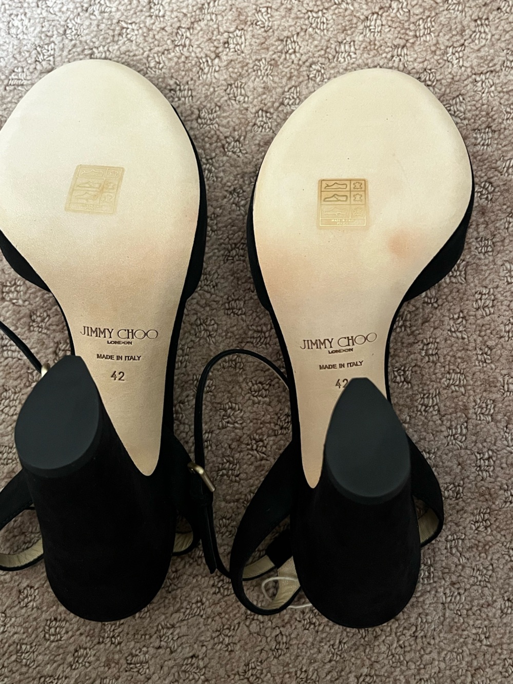 Jimmy Choo Miranda 100 Black Suede Sandals 42 NIB - Picture 7 of 8